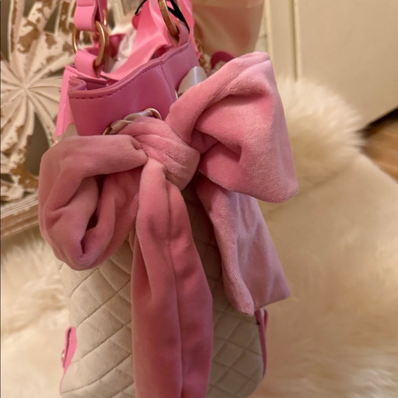 Exclusive Juicy Couture Tale Tote Pink and Cream with Embellishments 🩷 - Picture 5 of 11